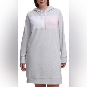 TOMMY HILFIGHER sweatshirt hooded grey dress/size S